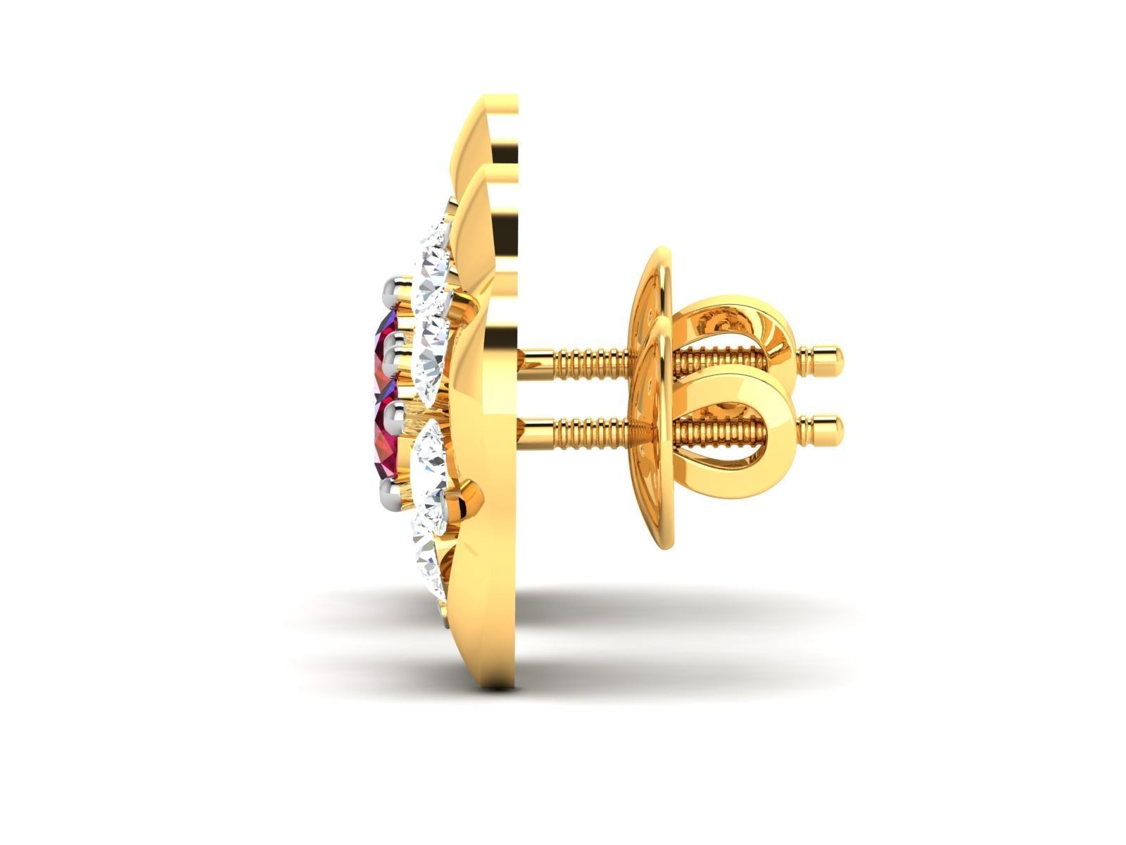 Women Earring 3dm STL OBJ FBX Render Details 3D print model_5