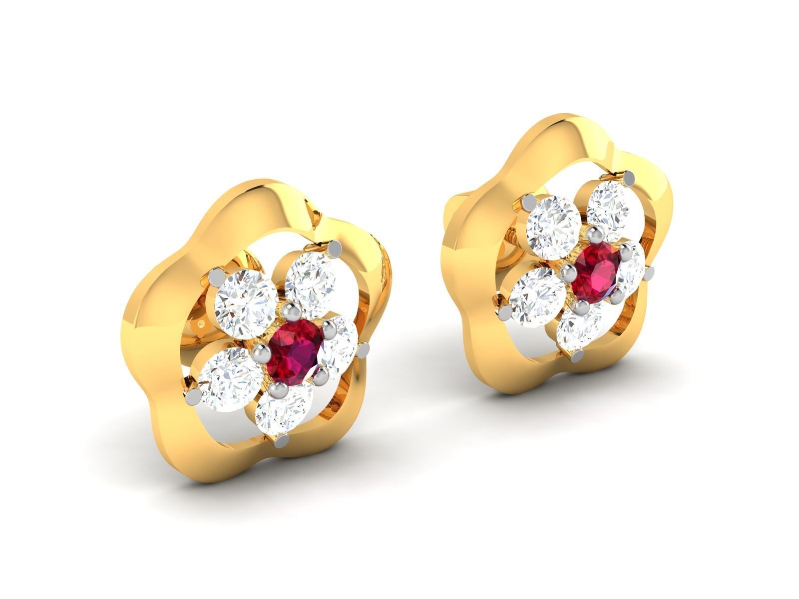 Women Earring 3dm STL OBJ FBX Render Details 3D print model_2