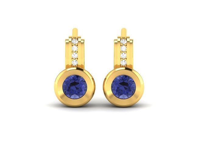 Women Earring 3dm STL OBJ FBX Render Details 3D print model