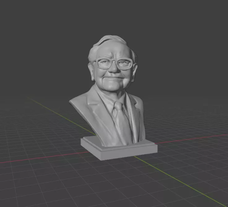 Warren Buffett 3D print model_1