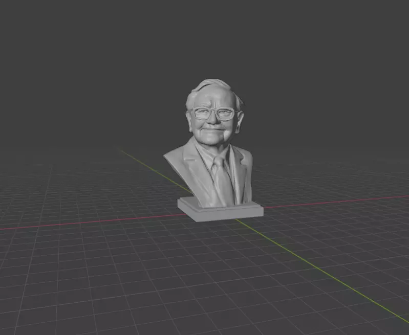 Warren Buffett 3D print model_4