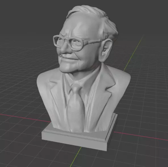 Warren Buffett 3D print model_5