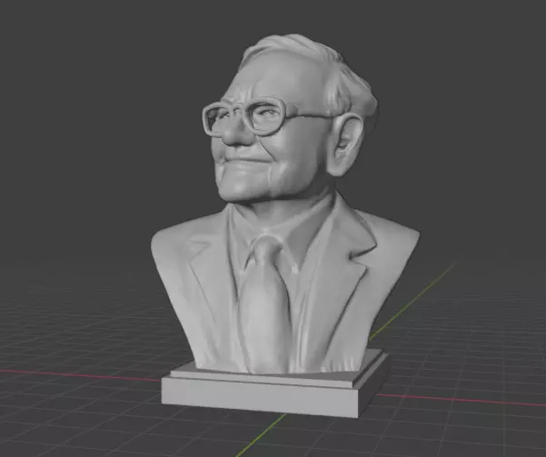 Warren Buffett 3D print model_12