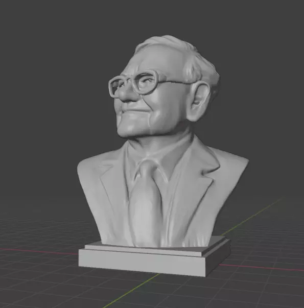 Warren Buffett 3D print model_2