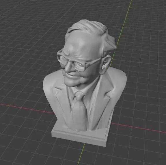 Warren Buffett 3D print model_17