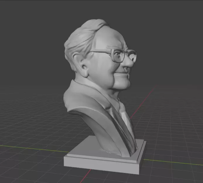 Warren Buffett 3D print model_11