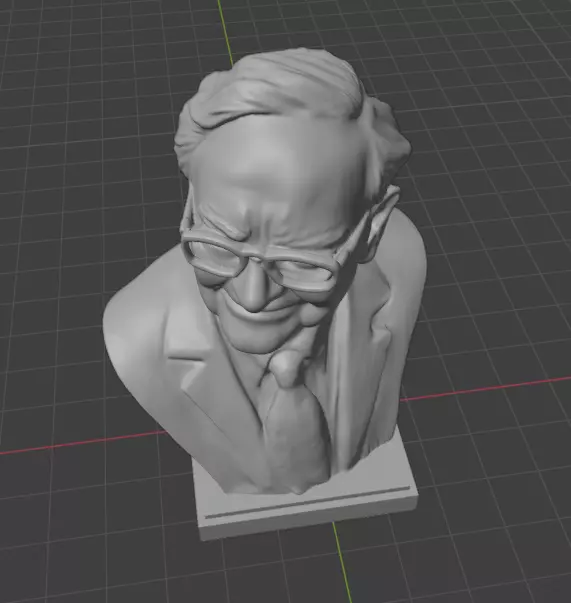 Warren Buffett 3D print model_18
