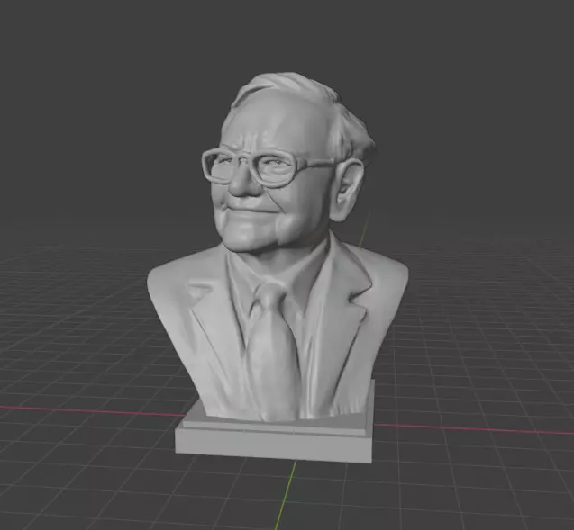Warren Buffett 3D print model_0