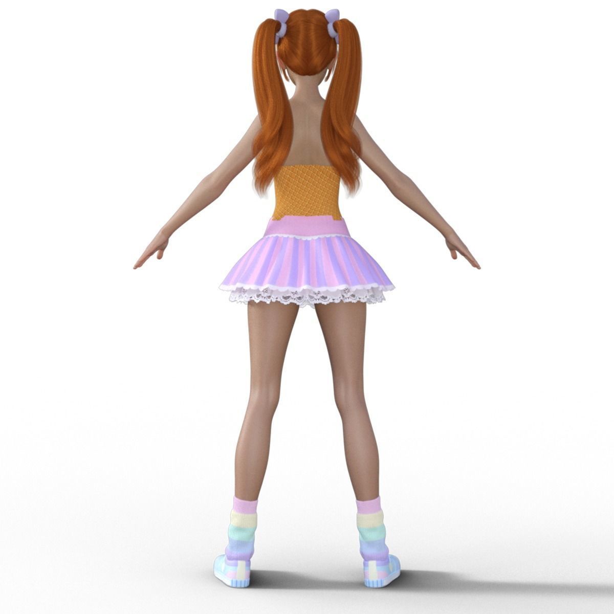 3D Anime Girl Character 3D model_12
