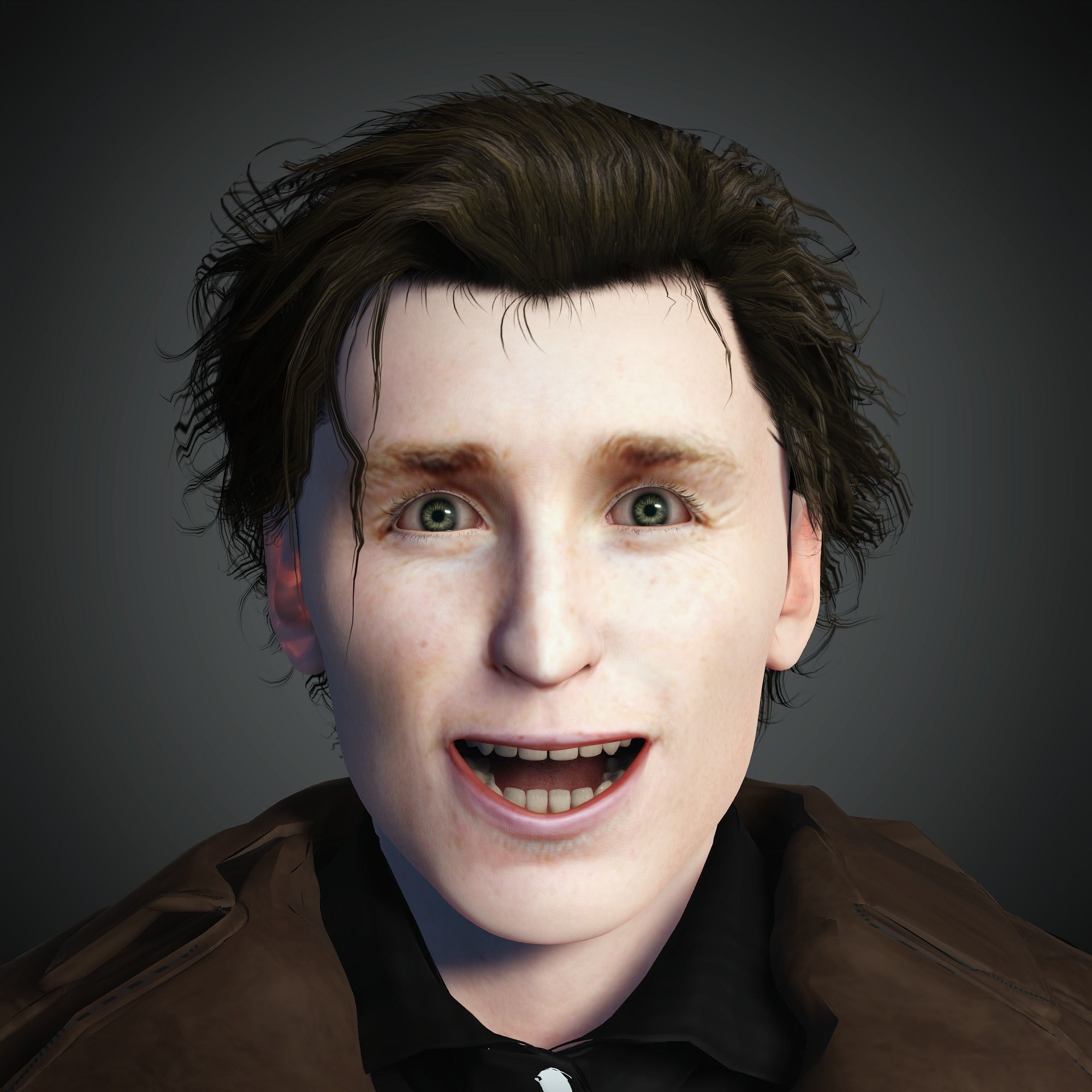 Eddie Redmayne 3D Rigged model ready for animation Low-poly 3D model_12
