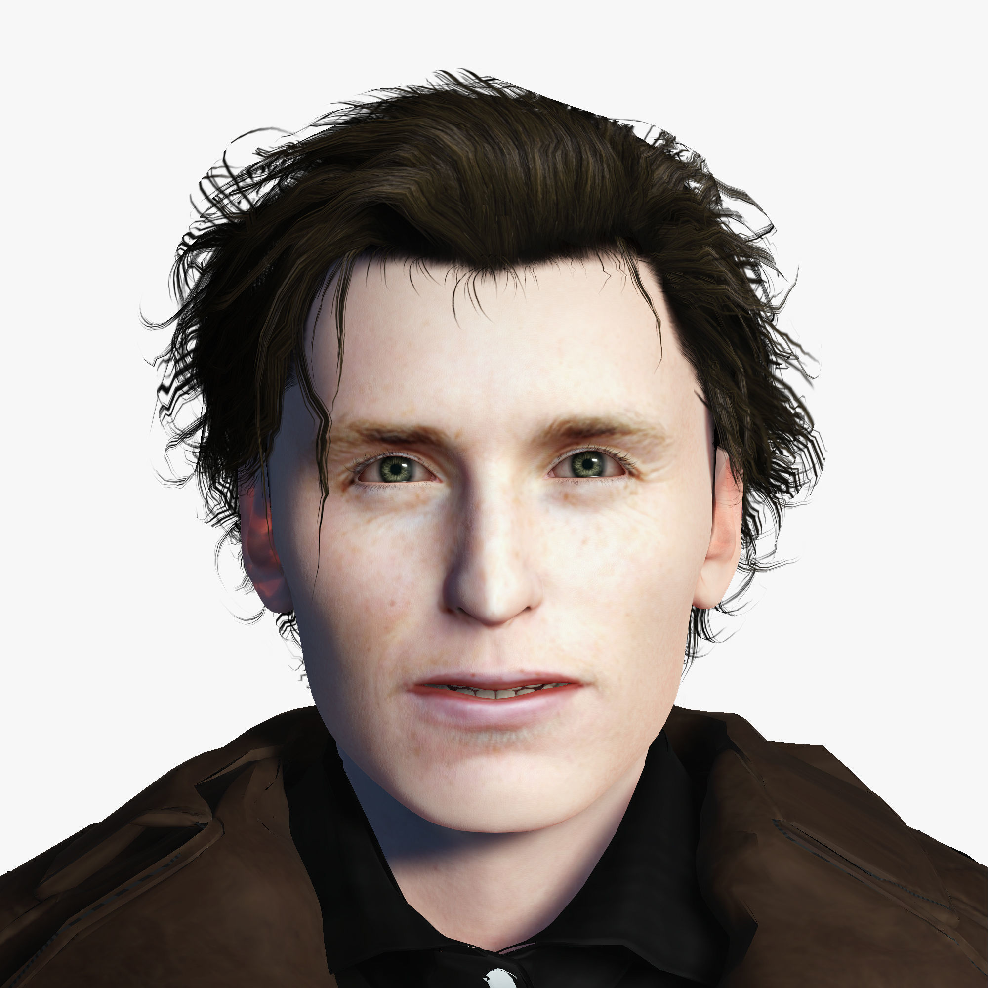 Eddie Redmayne 3D Rigged model ready for animation Low-poly 3D model_7