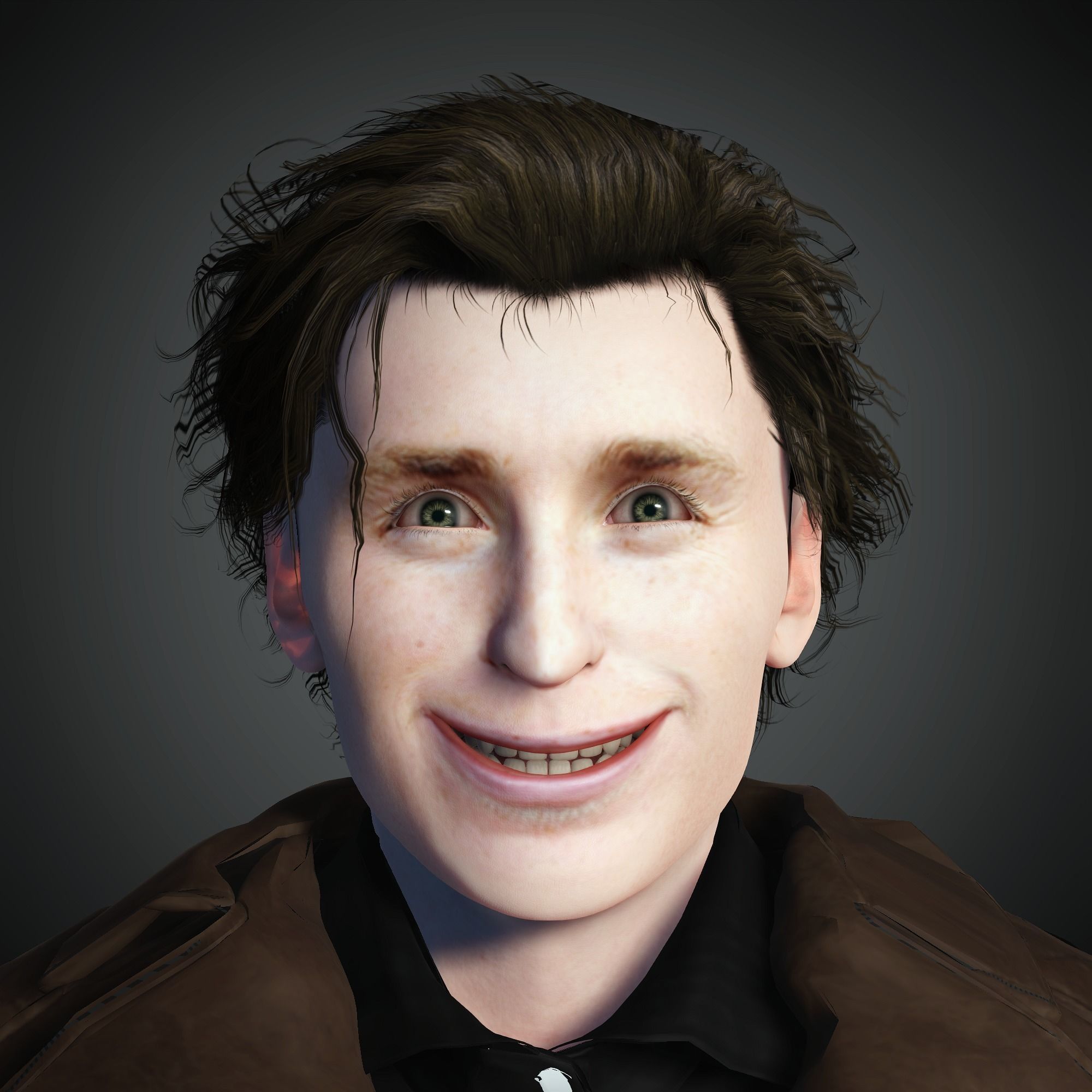 Eddie Redmayne 3D Rigged model ready for animation Low-poly 3D model_13