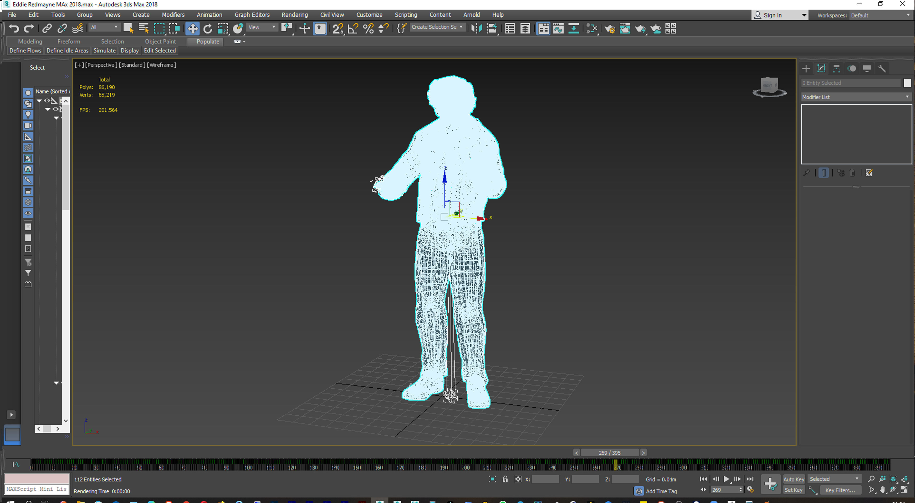 Eddie Redmayne 3D Rigged model ready for animation Low-poly 3D model_16