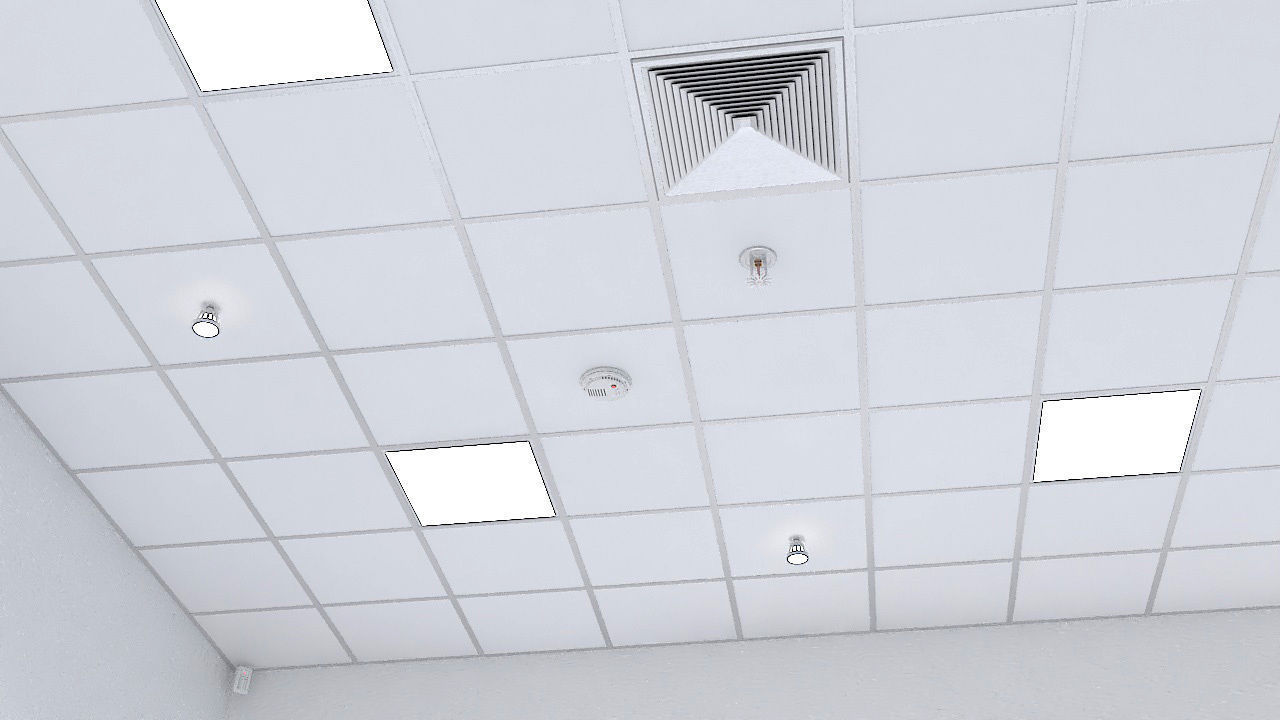 Ceiling tiles 3D model_1