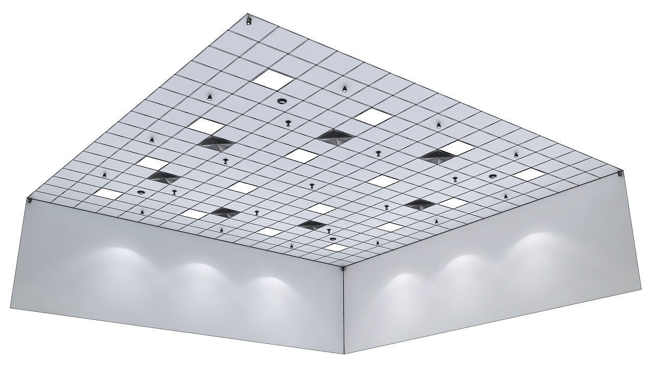 Ceiling tiles 3D model_6