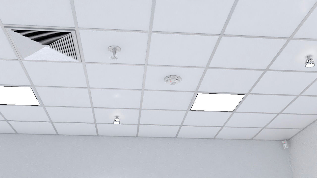 Ceiling tiles 3D model_2