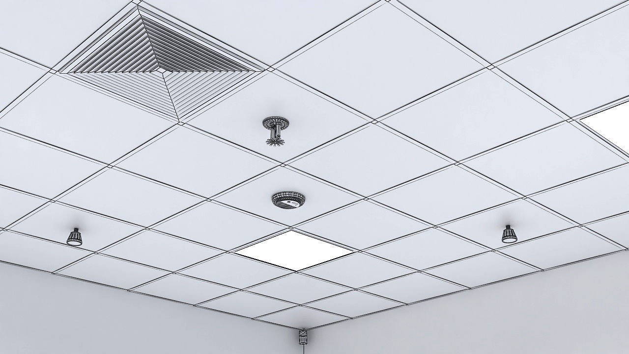 Ceiling tiles 3D model_7