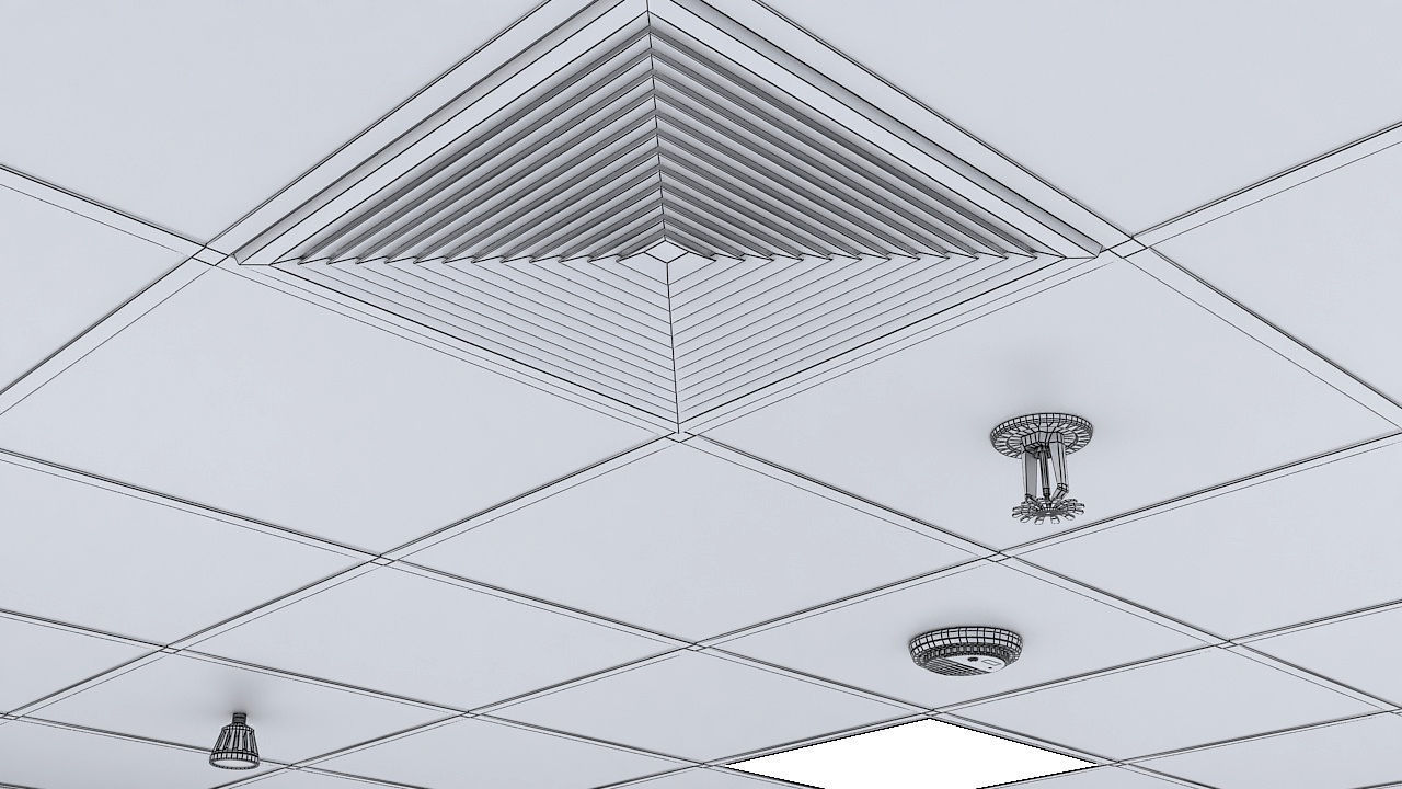 Ceiling tiles 3D model_8