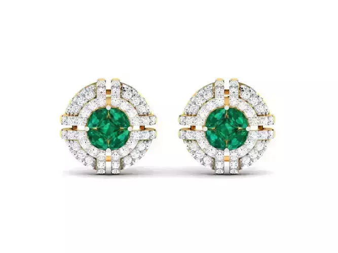 Women Earring 3dm STL OBJ FBX Render Details