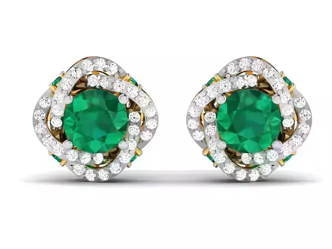 Women Earring 3dm STL OBJ FBX Render Details