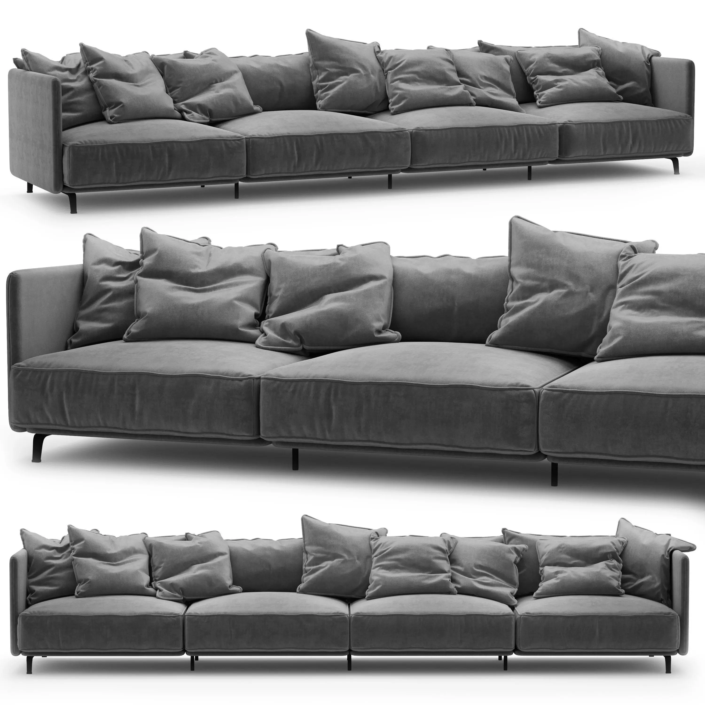 Arflex sofa K2 4 seats 3D model_0