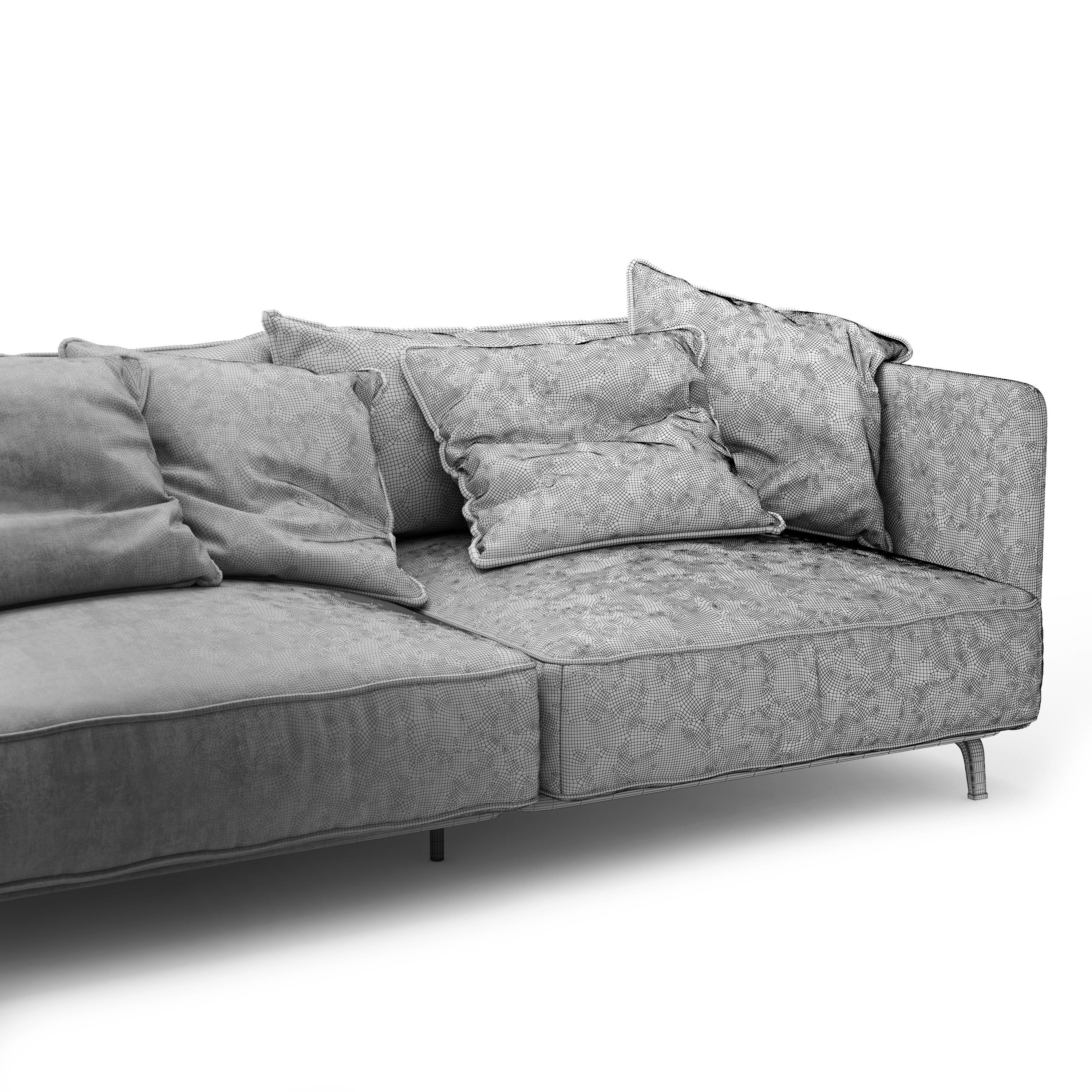Arflex sofa K2 4 seats 3D model_5