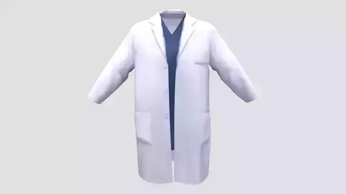 Mens Medical Scrub Top with Lab Coat Outfit
