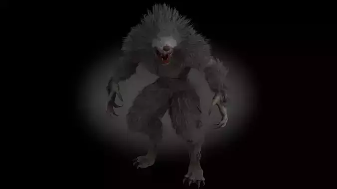 Werewolf Low-poly 3D model