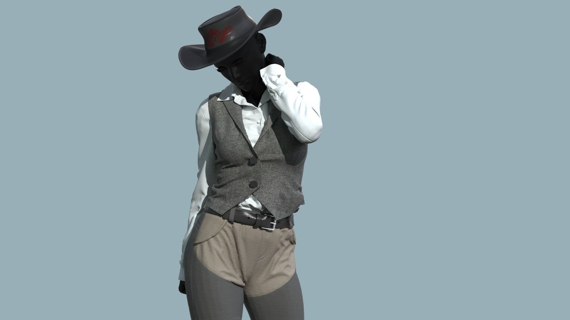 New Female Custom outfits  3D model_8