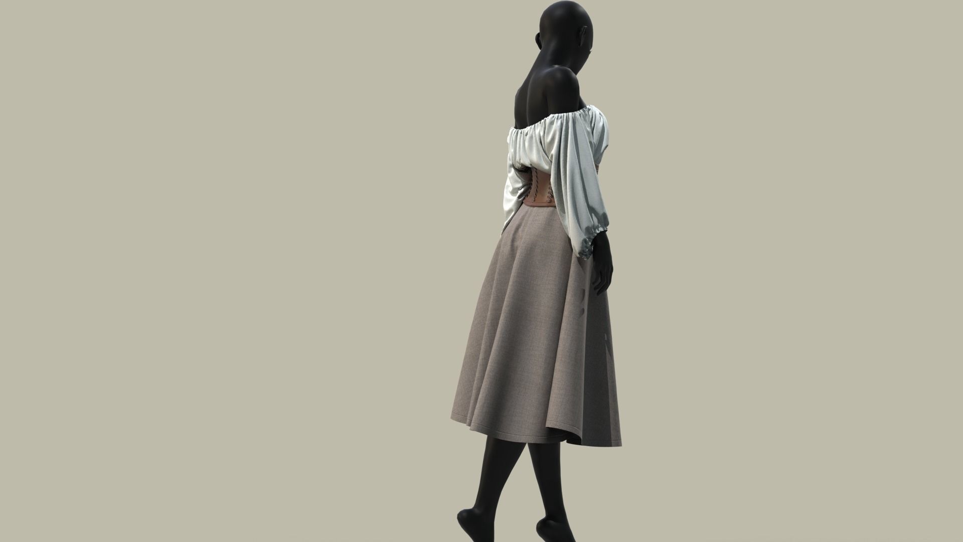 New Female Custom outfits  3D model_21