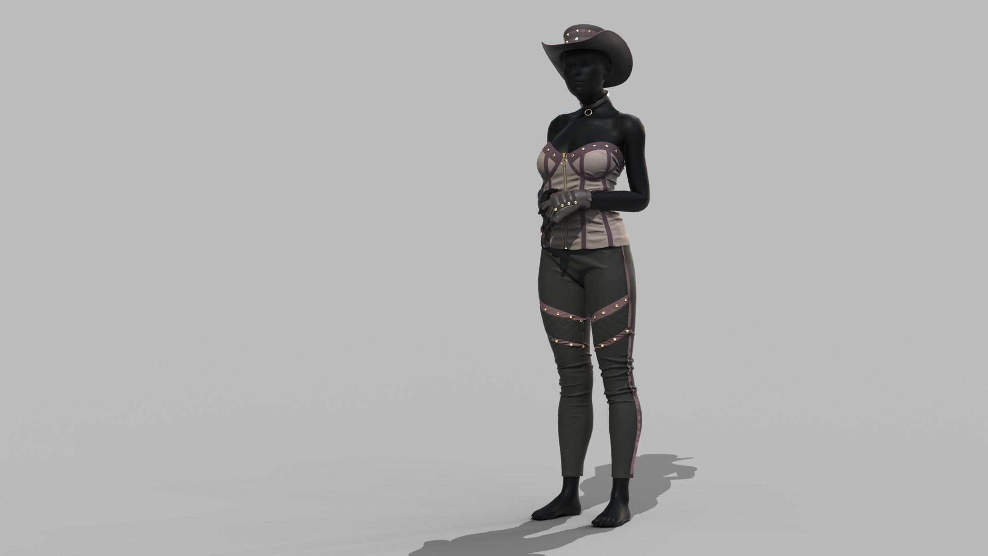 New Female Custom outfits  3D model_11