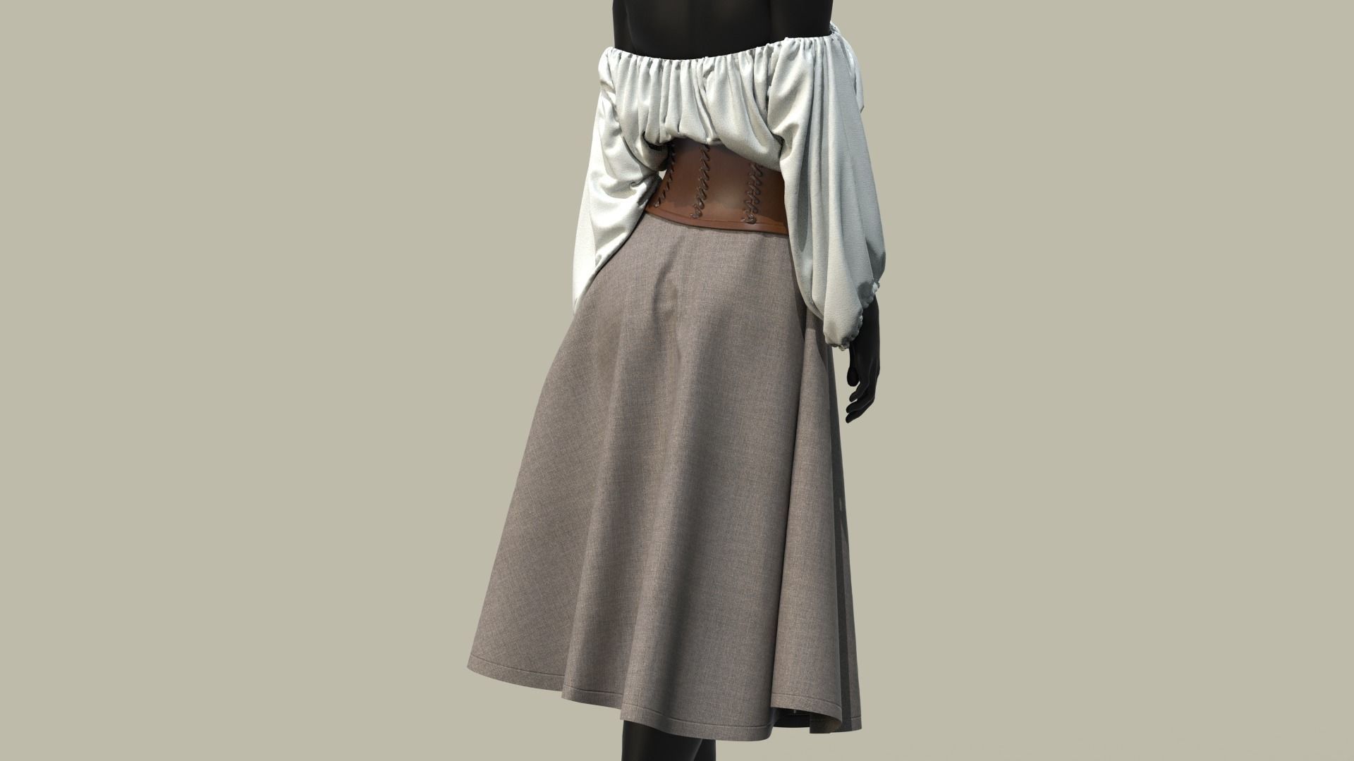 New Female Custom outfits  3D model_22