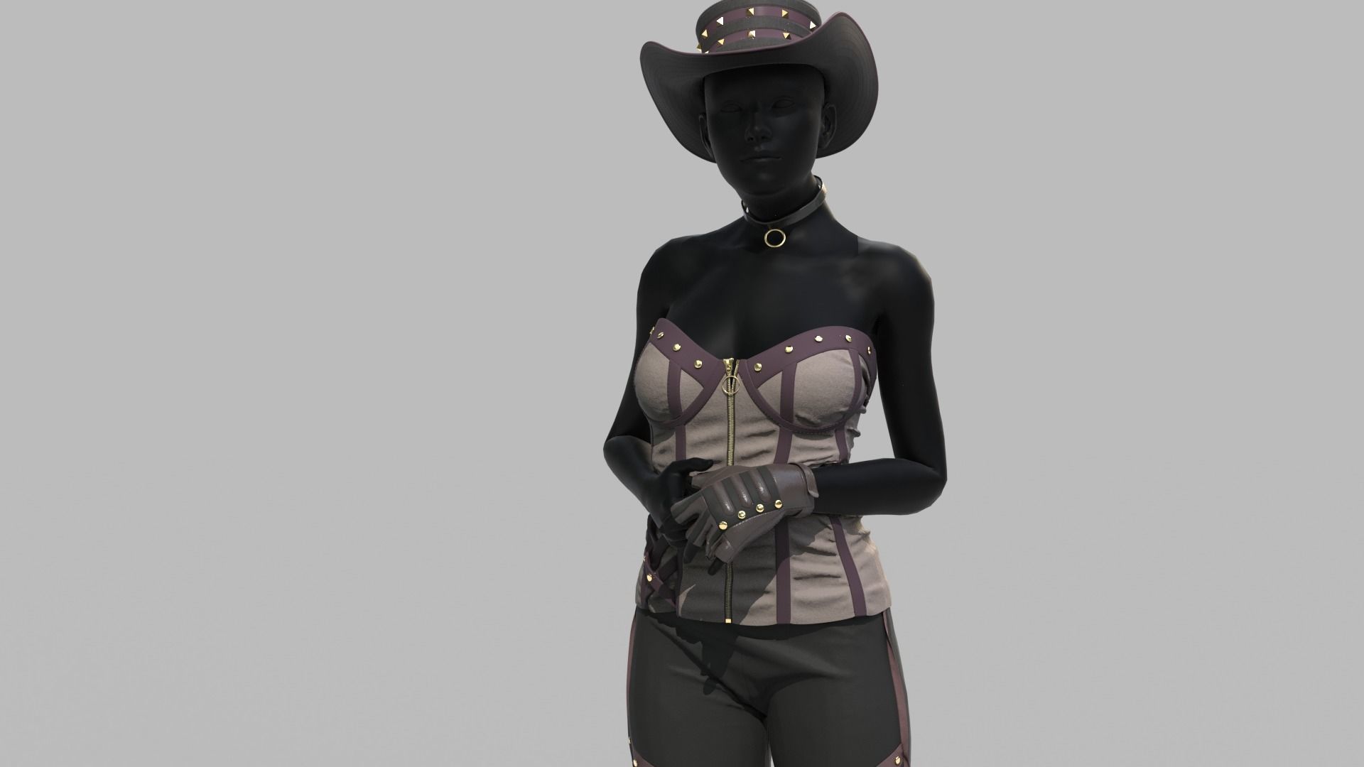 New Female Custom outfits  3D model_13