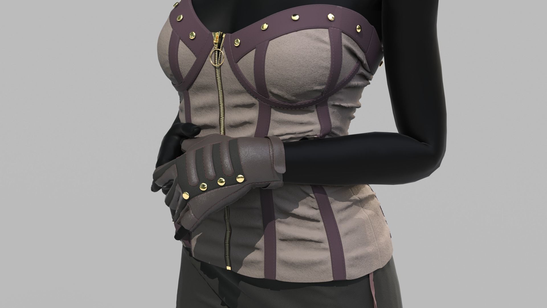 New Female Custom outfits  3D model_5