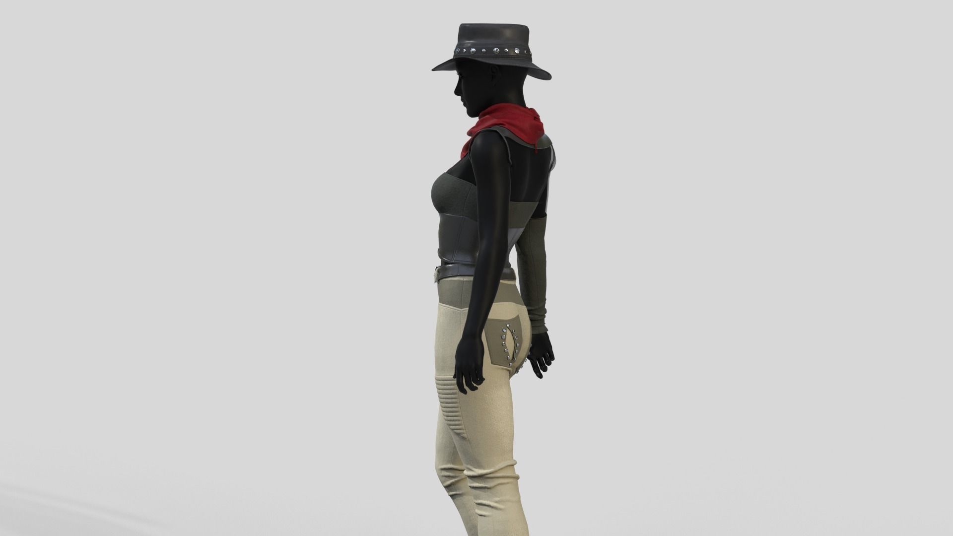 New Female Custom outfits  3D model_17