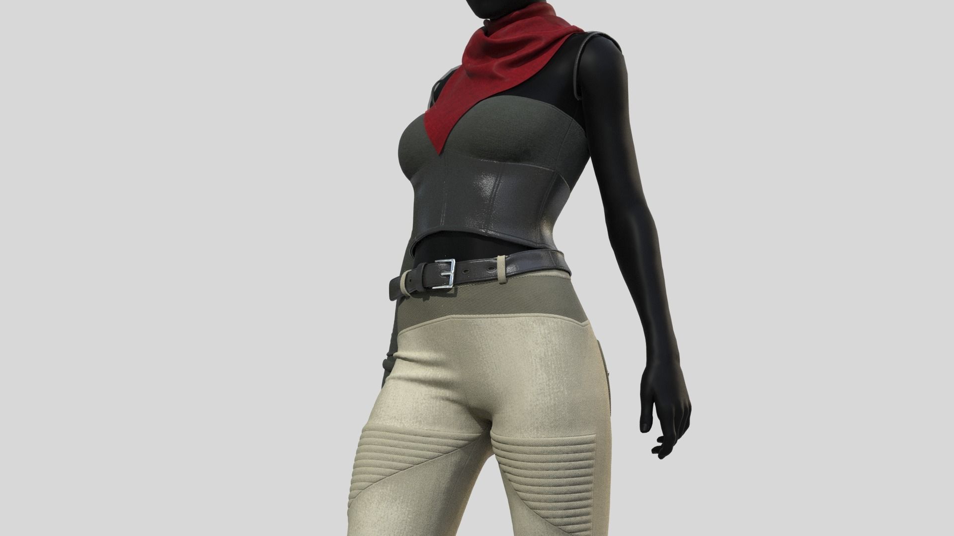 New Female Custom outfits  3D model_16