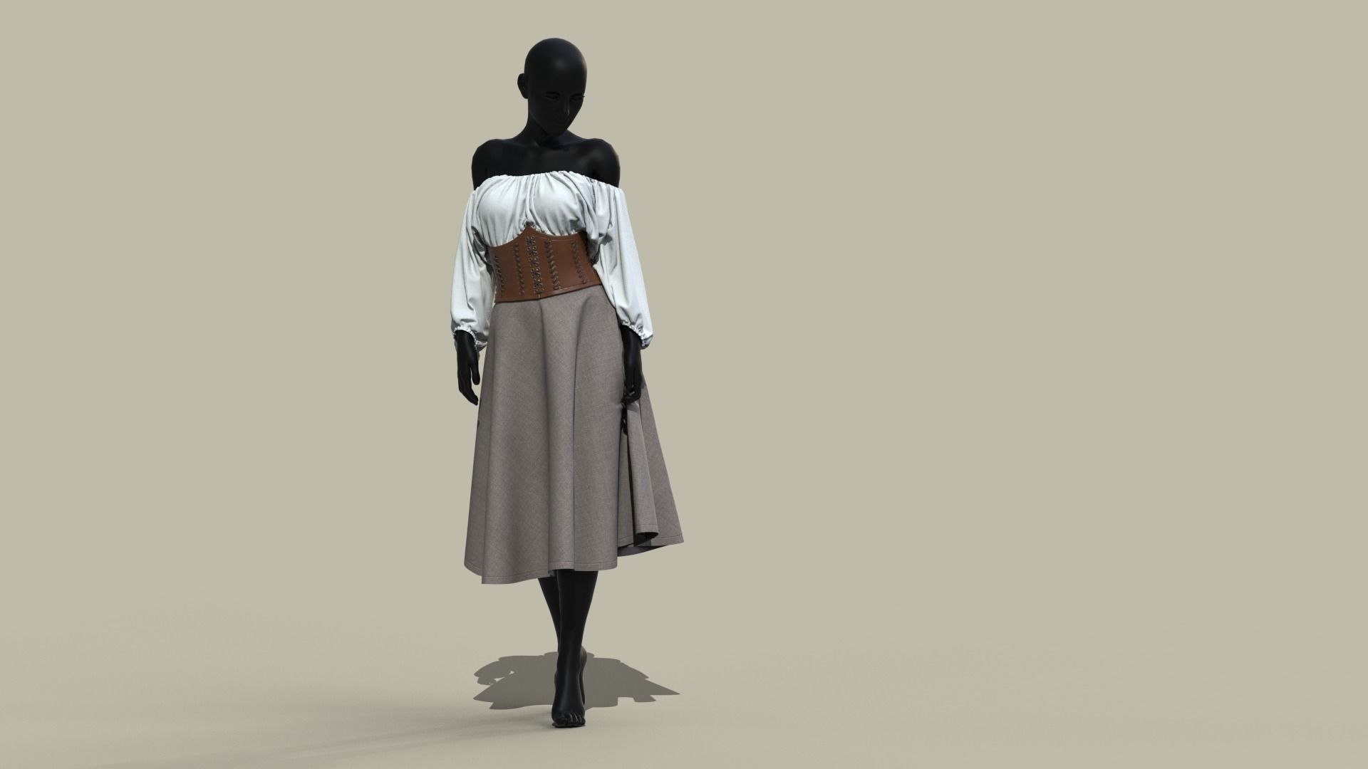 New Female Custom outfits  3D model_20