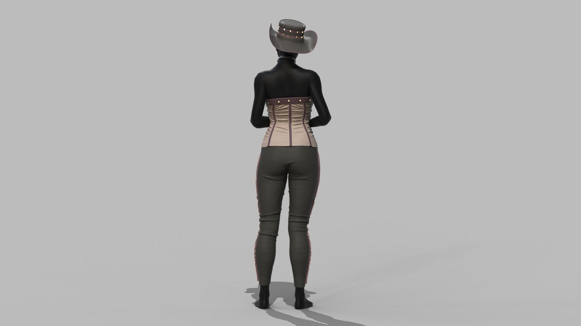New Female Custom outfits  3D model_12