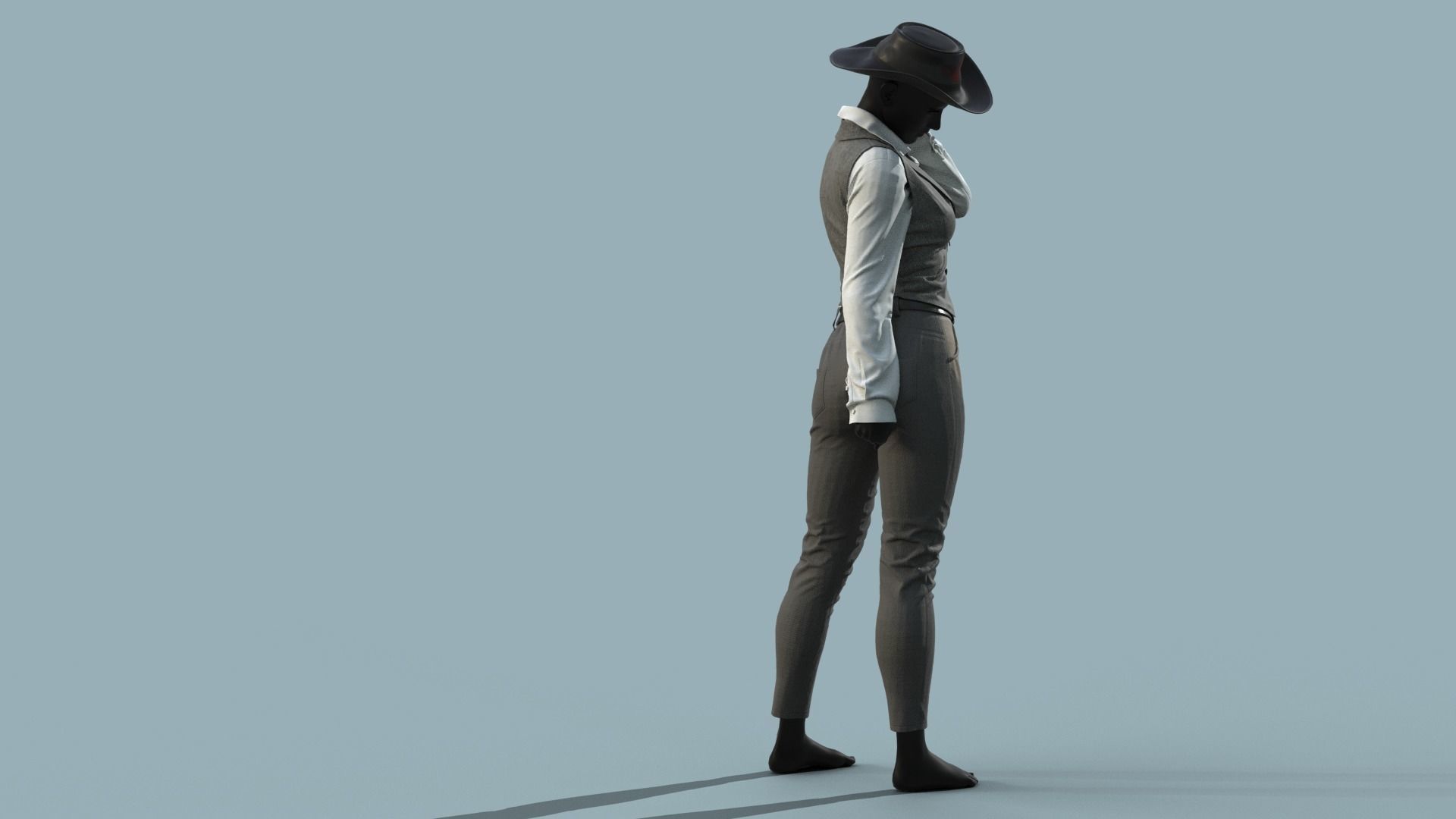 New Female Custom outfits  3D model_9