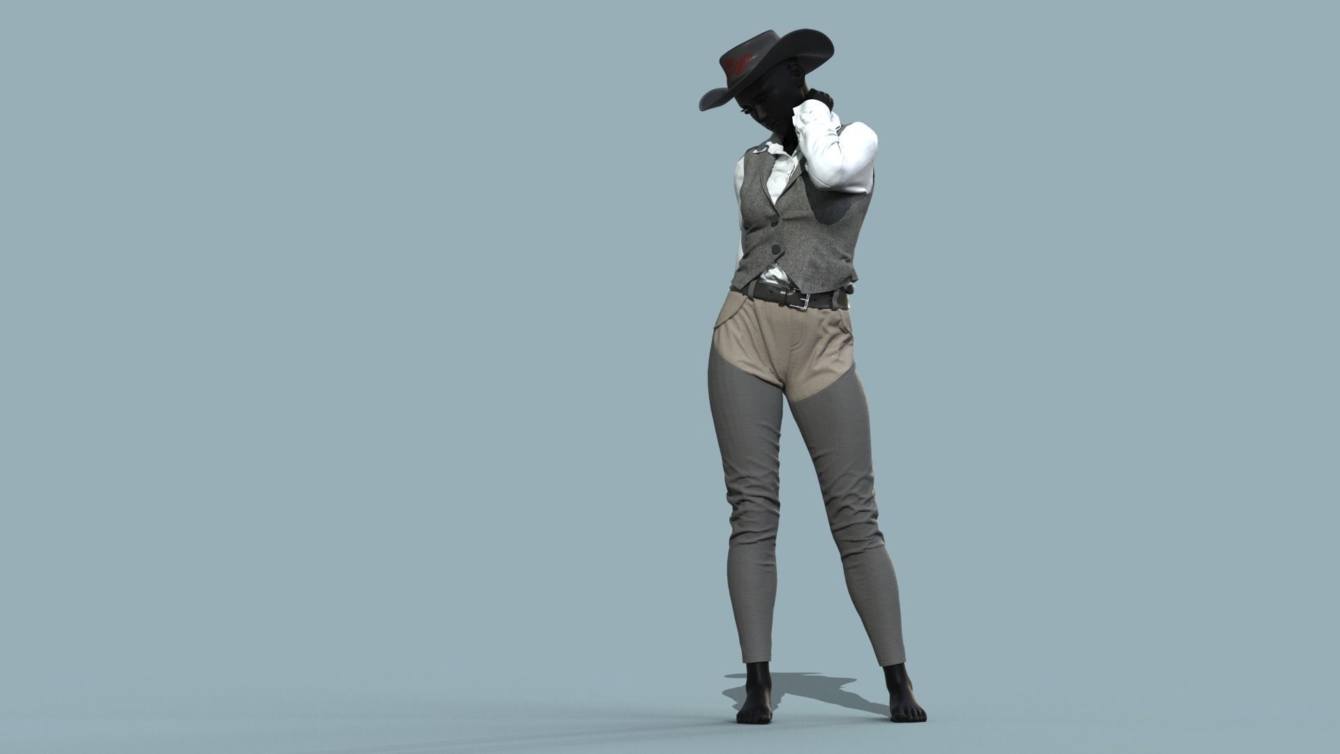 New Female Custom outfits  3D model_7