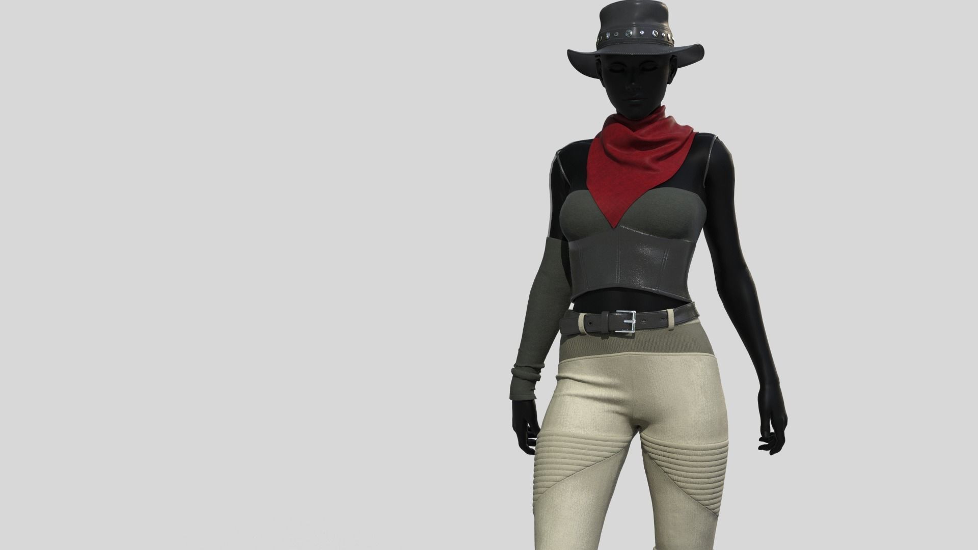 New Female Custom outfits  3D model_15