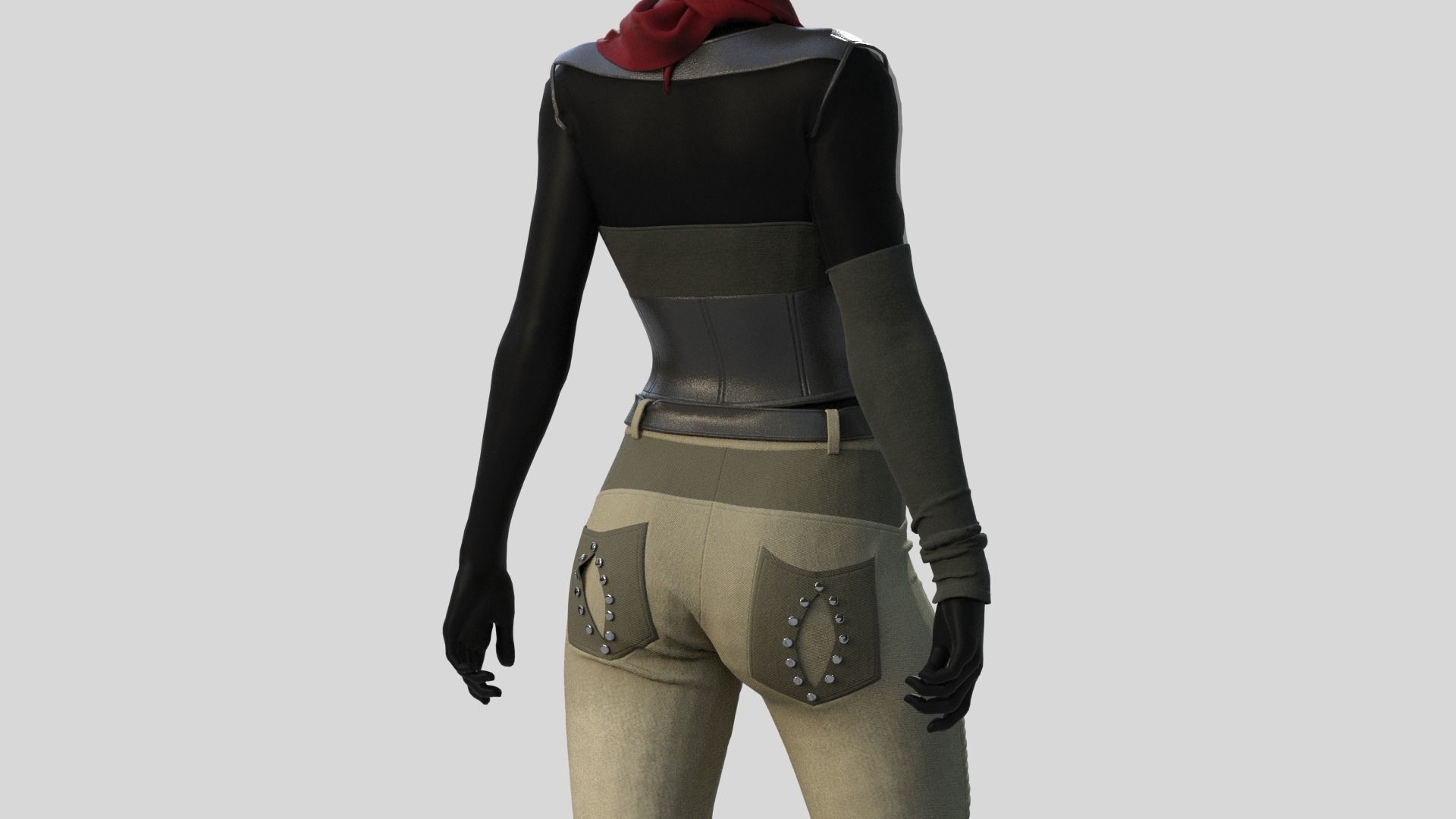 New Female Custom outfits  3D model_19