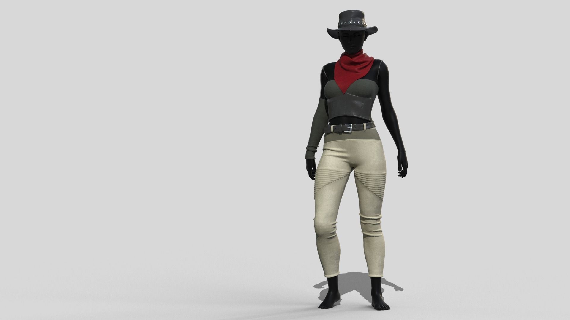 New Female Custom outfits  3D model_18