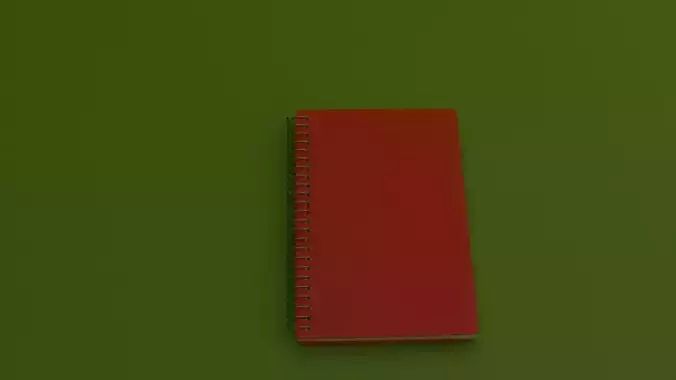 animated notebook example Low-poly 3D model