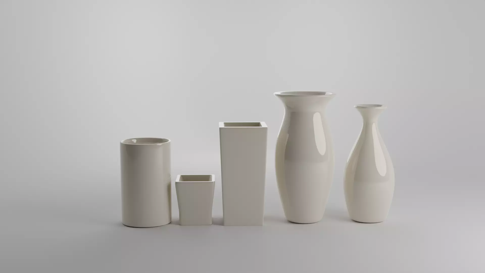 Low Poly Ceramic Pots Low-poly 3D model