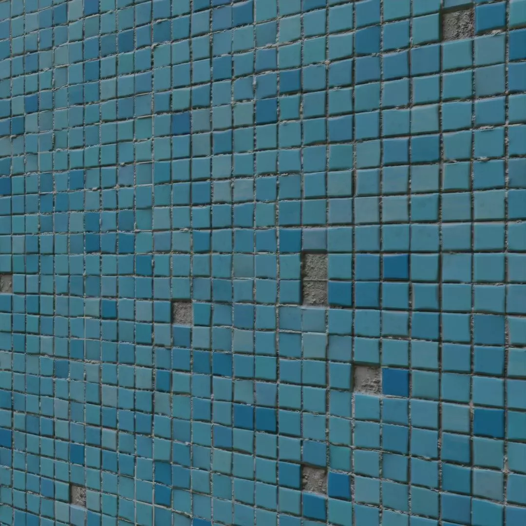 Dirty Blue mosaic tiles Texture