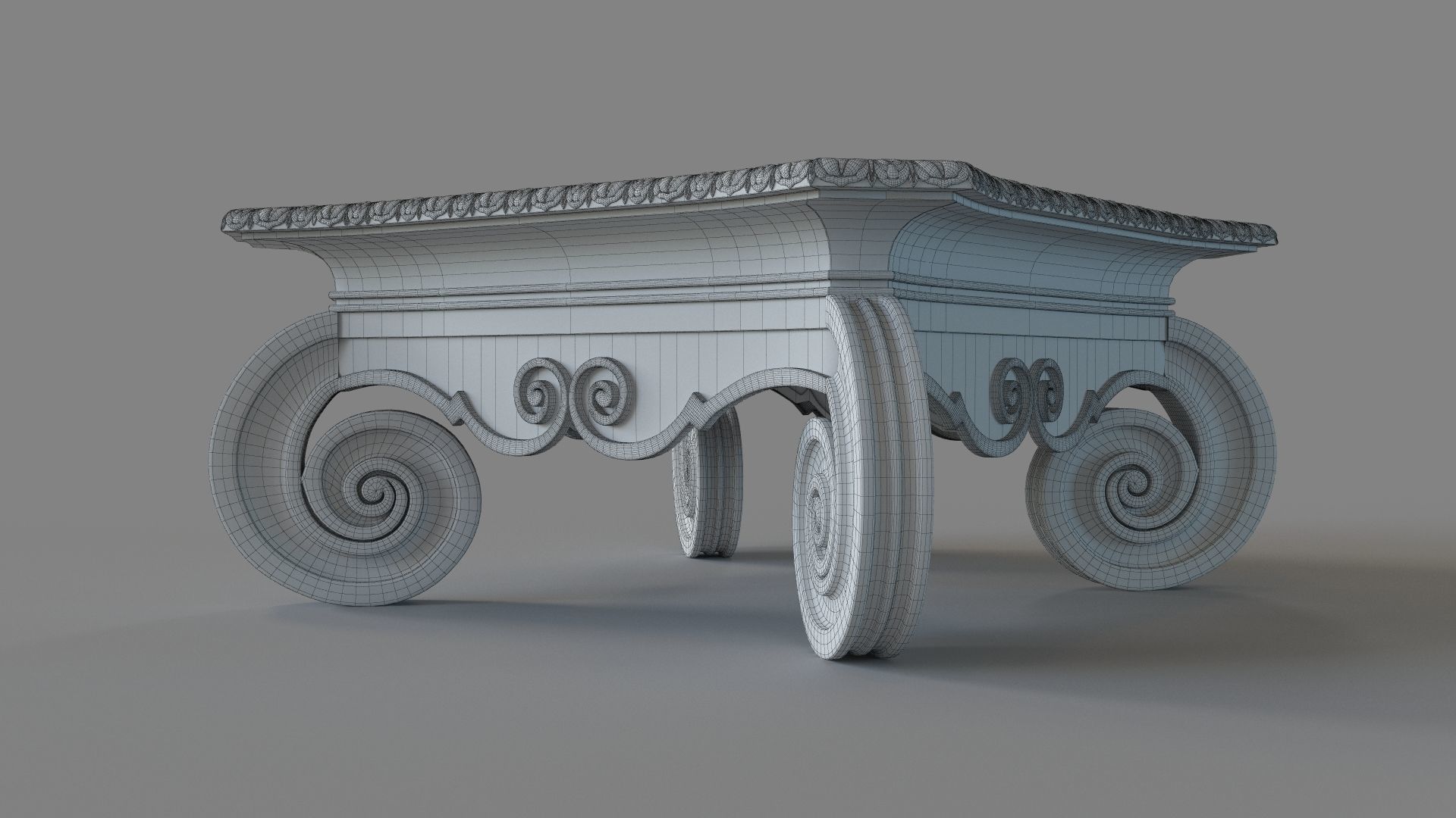 Living Room Rhapsody Square Cocktail Table 3D model_5