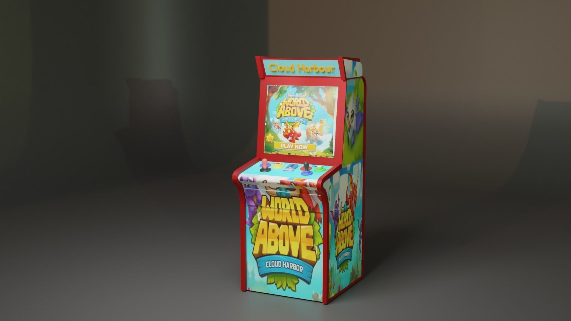 Arcade Game Machine Free 3D  Free 3D model_2