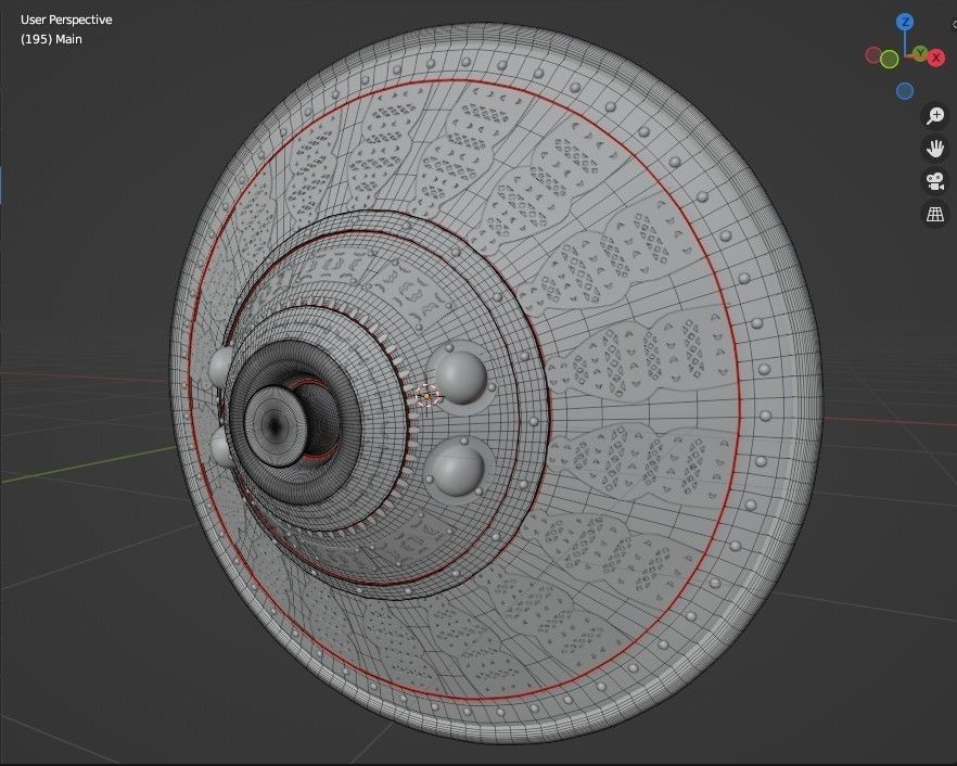 Ethiopian Warrior Shield  3D model_3