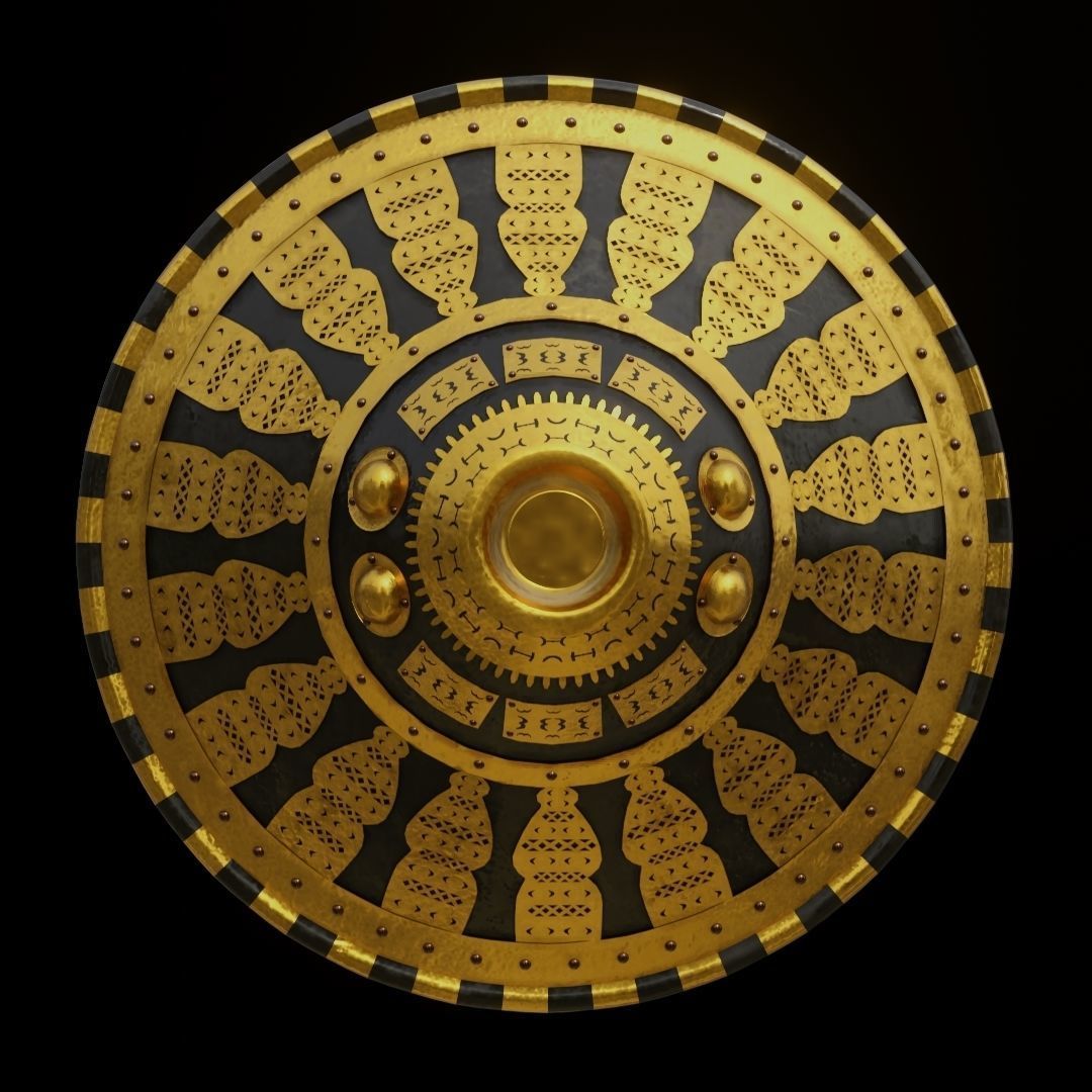 Ethiopian Warrior Shield  3D model_1